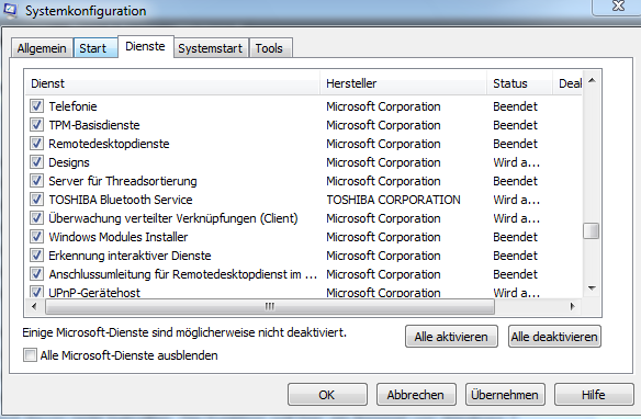 windows dienste
